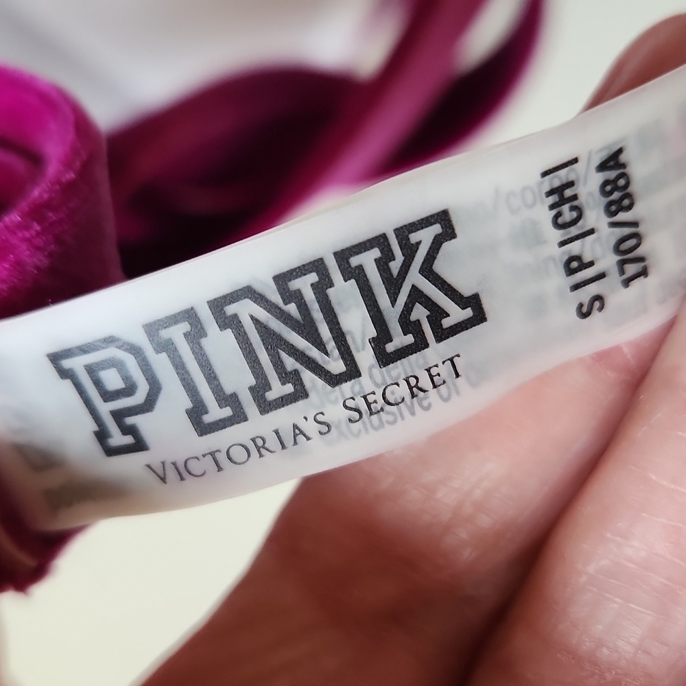 PINK Victoria’s Secret Velvet‎ bikini Top Push-up Fuschia sz S - Picture 11 of 14